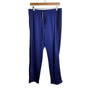 Victorias Secret PINK Womens XL Active Purple Track Pants Logo Stripe Zip Ankle